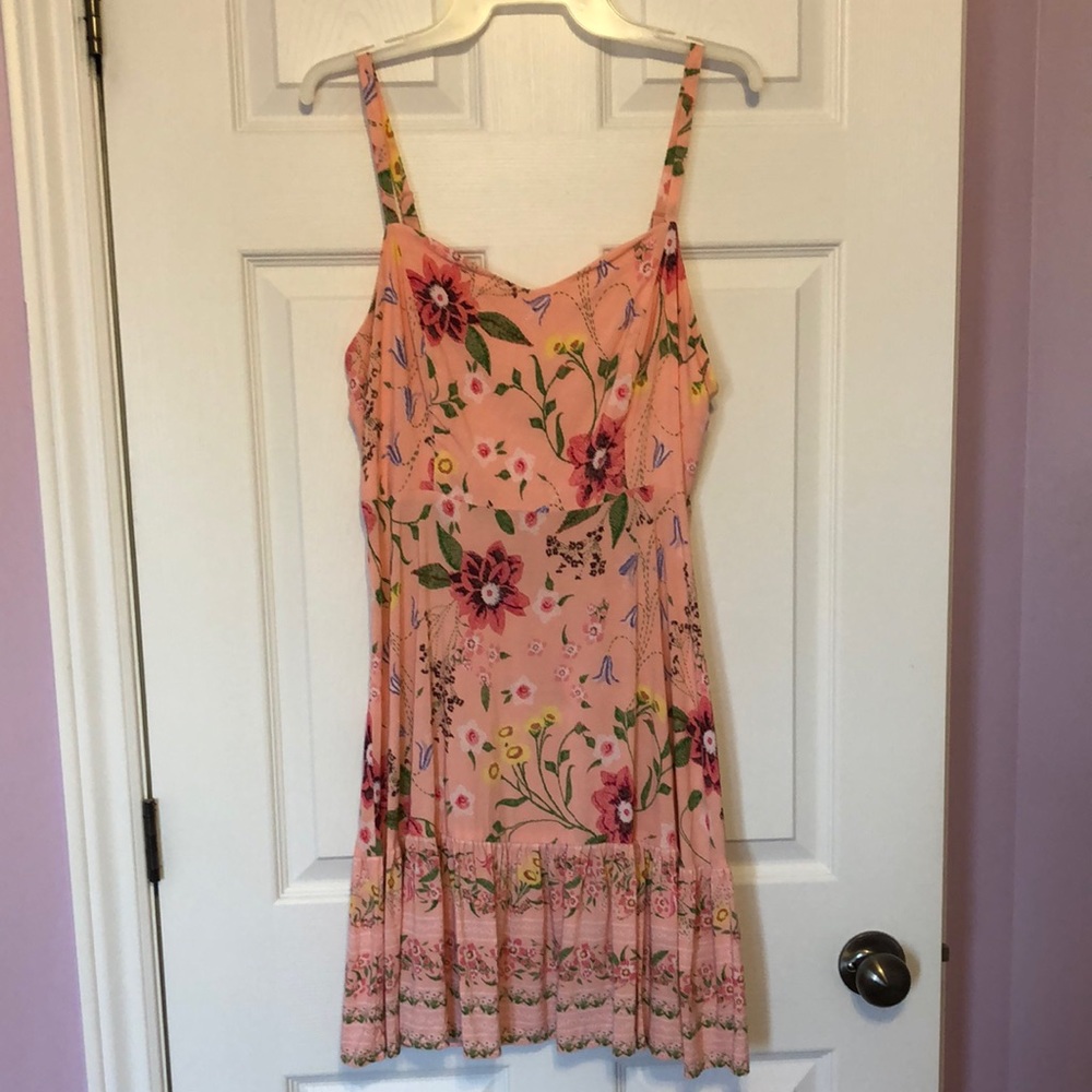 Old Navy pink flowered spaghetti strap dress